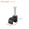 uxcell Cable Clips with Steel Nail, 100Pcs 4mm/0.16" Plastic Cable Wire Clips, Ethernet Cable Clips Nail in Cable Clips for Home Wires Cables Cords Management, Black view 2