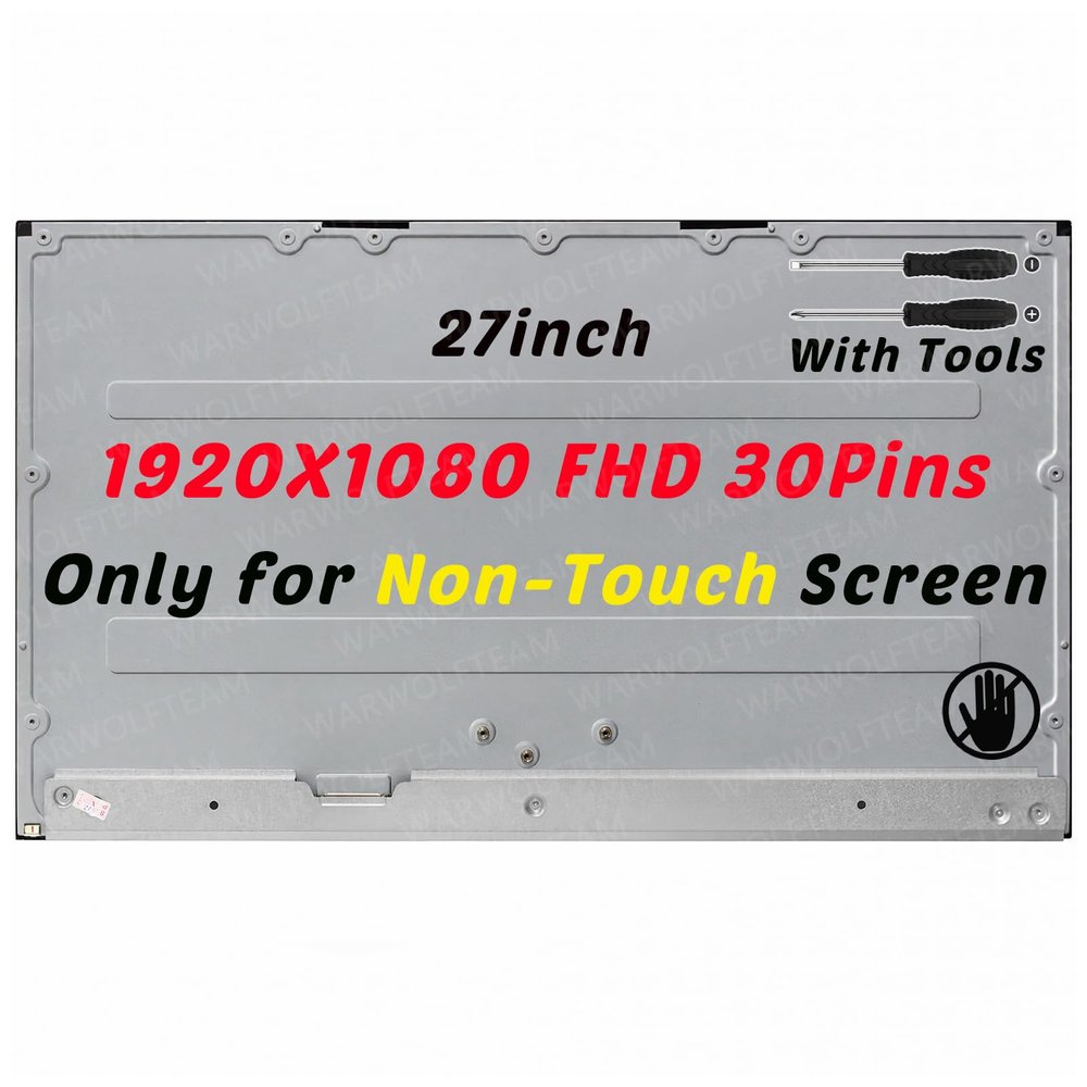 WARWOLFTEAM 27in 1920X1080 FHD 30Pins 60Hz Display LCD LED Screen Display 73% NTSC 96% of sRGB Compatible with HP 27-C 27-CA 27-CB1000LA 27-CB1006 M84856-002(Non-Touch)