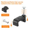 uxcell Cable Clips with Steel Nail, 100Pcs 12mm/0.47" Plastic Cable Wire Clips, Ethernet Cable Clips Nail in Cable Clips for Home Wires Cables Cords Management, Black view 4