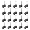 uxcell Cable Clips with Steel Nail, 200Pcs 5mm/0.2" Plastic Cable Wire Clips, Ethernet Cable Clips Nail in Cable Clips for Home Wires Cables Cords Management, Black view 1