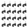 uxcell Cable Clips with Steel Nail, 200Pcs 9mm/0.35" Plastic Cable Wire Clips, Ethernet Cable Clips Nail in Cable Clips for Home Wires Cables Cords Management, Black view 1