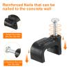 uxcell Cable Clips with Steel Nail, 200Pcs 9mm/0.35" Plastic Cable Wire Clips, Ethernet Cable Clips Nail in Cable Clips for Home Wires Cables Cords Management, Black view 4