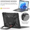 ZXHYliang Case for Microsoft Surface Pro 9 13 inch 2022 with Rotatable Kickstand and Hand Ring, Compatible with Type Cover Keyboard. (Black) view 3