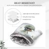 Dinosaur Walking Oven Mitts and Pot Holders 2 PCS for Kitchen Heat Resistant Non Slip Oven Gloves Hot Pads Funny Oven Mitt Potholder with Hanging Loop for Cooking Grilling Baking BBQ Kitchen Decor view 4