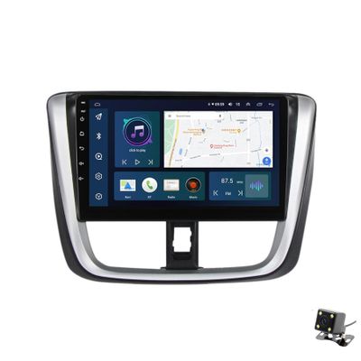 ADMLZQQ Double Din Car Stereo Multimedia with Bluetooth and 10.2" Touchscreen Android 11 for Toyota Vios 2016-2018,with GPS/Car-Play Android/SWC/Backup Camera/Mirror Link/4G WiFi,Y2 2+32g