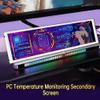 LESOWN 8.8 inch Stretched Bar LCD Temp CPU GPU Data Monitor 1920x480 IPS Wide Screen Portable Screen for PC Laptop Aida 64 Windows Secondary Display - White view 2
