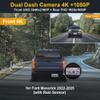Fitcamx Front 4K+Rear 1080P Dash Cam for 2022-2025 Ford Maverick (with Rain Sensor), OEM Factory Style, Dual HD Video, Built-in WiFi & APP, Loop Recording, Collision Sensor, Easy to Use, 128GB Card view 2