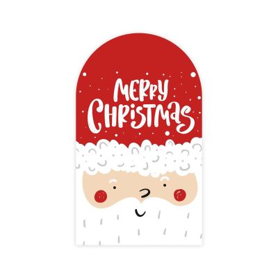 Christmas Party Arch Backdrop Cover 3x6.5ft Stretchy Spandex Fabric White Bearded Santa Claus Background for Xmas Party Decoration GX-2060
