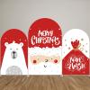 Christmas Party Arch Backdrop Cover 3x6.5ft Stretchy Spandex Fabric White Bearded Santa Claus Background for Xmas Party Decoration GX-2060 view 3