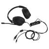 GOWENIC Telephone Headphone with USB Sound Card, Support Volume Adjustment, Mute, Binaural 3.5mm Plug, Clear Conversations, Comfortable, for Call Centers, Offices, Telemarketing view 1