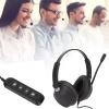 GOWENIC Telephone Headphone with USB Sound Card, Support Volume Adjustment, Mute, Binaural 3.5mm Plug, Clear Conversations, Comfortable, for Call Centers, Offices, Telemarketing view 4