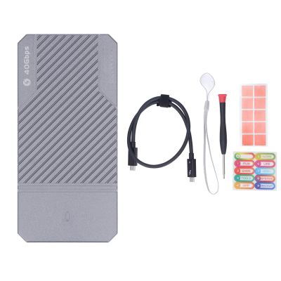 Zyyini M.2 NVMe SSD Enclosure, 40Gbps 4TB Type C SSD Enclosure for M.2 NVME 2280 SSD, External NVMe SSD Enclosure, for Thunderbolt 3 4 Port, for for Linux, for OS X