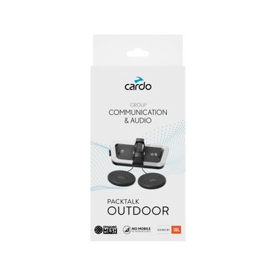 Cardo Packtalk Outdoor Helmet Communication System for Skiing, Snowboarding, Mountain Biking, Cycling and Other Outdoor Activities