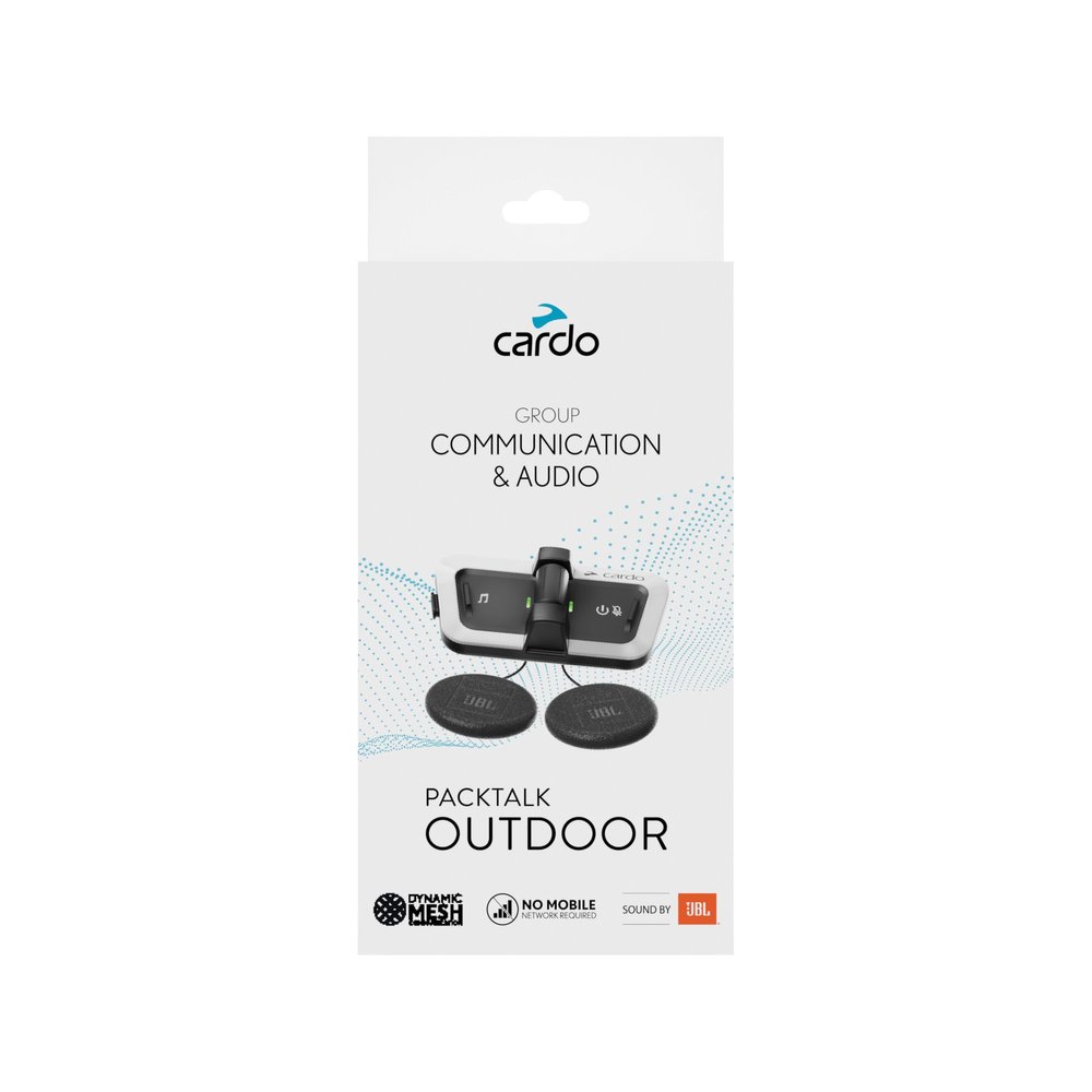 Cardo Packtalk Outdoor Helmet Communication System for Skiing, Snowboarding, Mountain Biking, Cycling and Other Outdoor Activities
