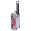 Pelican Air 1535 Carry-on Case Silver - Medium Size Waterproof Case - Red Handles & Latches view 1