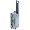 Pelican Air 1535 Carry-on Case by ColorCase - Silver - Medium Size Waterproof Case with Pick & Pluck Foam & Mesh Lid Organizer - Lime Green Handles & Latches view 2