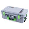 Pelican Air 1535 Carry-on Case by ColorCase - Silver - Medium Size Waterproof Case with Pick & Pluck Foam & Mesh Lid Organizer - Lime Green Handles & Latches view 3