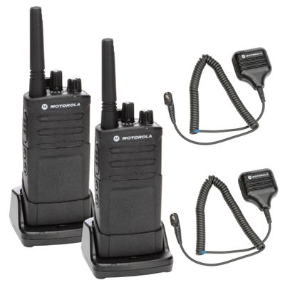 Motorola RMU2080 On-Site Rugged Two-Way Business Radio (RMU2080) + HKLN4606 Remote Speaker Mic (2-Pack)