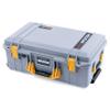 Pelican Air 1535 Carry-on Case by ColorCase - Silver - Medium Size Waterproof Case with Mesh Lid Organizer Only - Yellow Handles & Latches view 3