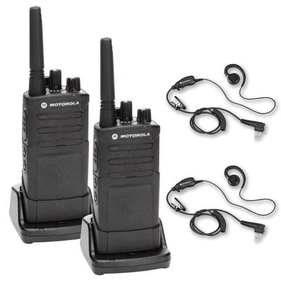 Motorola RMU2080 On-Site Rugged Two-Way Business Radio (RMU2080) +Motorola HKLN4604 PTT Earpiece (2-Pack)