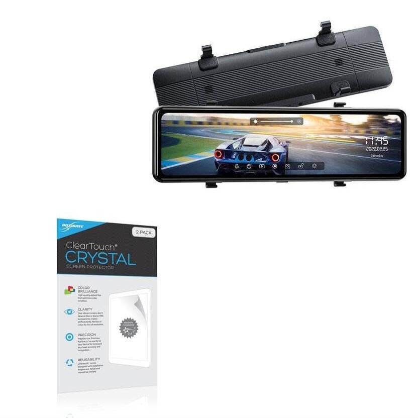 BoxWave Screen Protector Compatible with CamPark RM02 (11 in) - ClearTouch Crystal (2-Pack), HD Film Skin - Shields from Scratches