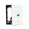 DIYTECH Fiber Optic Wall Plate, for SC/APC, Simplex, w/ 1-Gang Mounting Bracket, 1 Port - White view 1