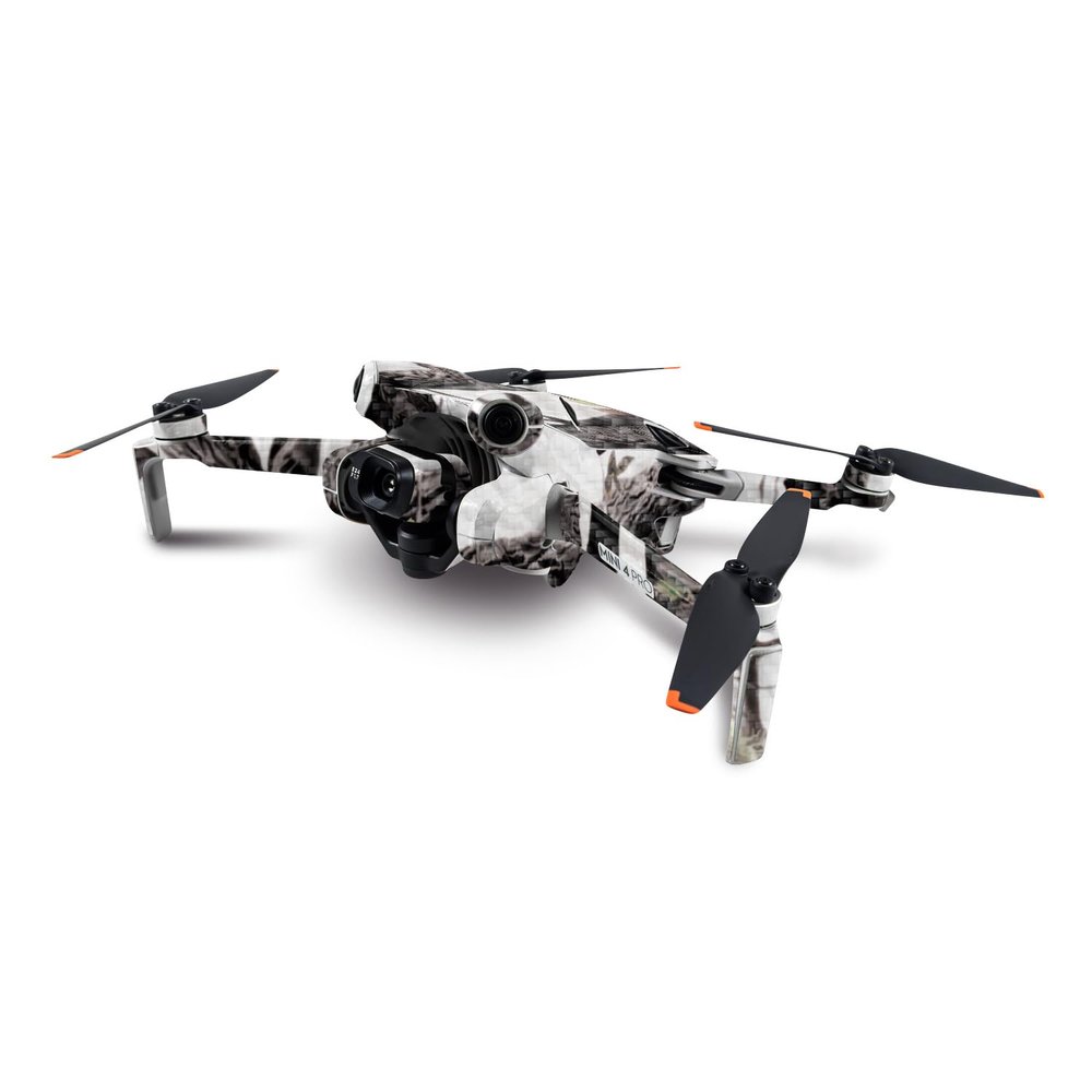 MightySkins Carbon Fiber Skin Compatible with DJI Mini 4 Pro - Artic Camo | Protective, Durable Textured Carbon Fiber Finish | Easy to Apply
