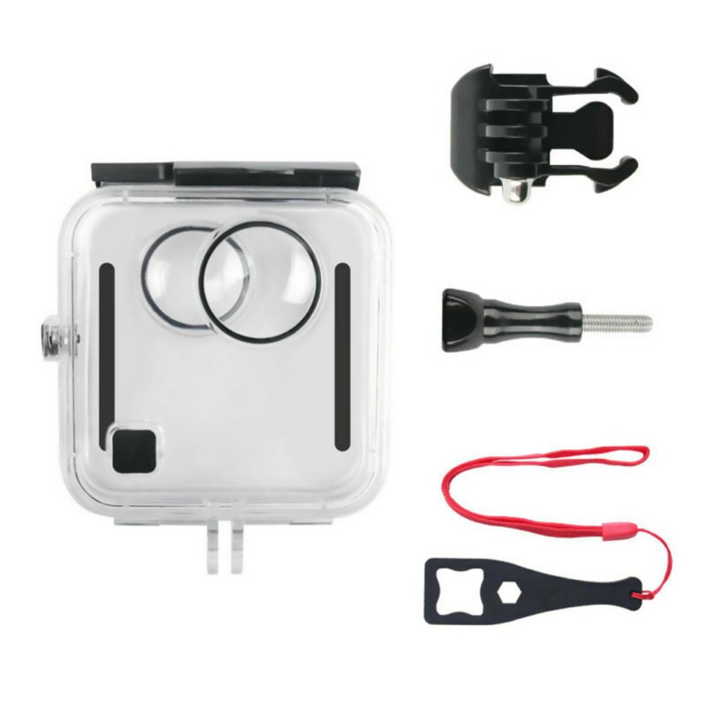 ZEZEFUFU Underwater Diving Protective Cover Case for Go Fusion Action Camera, Transparent Waterproof Housing Case
