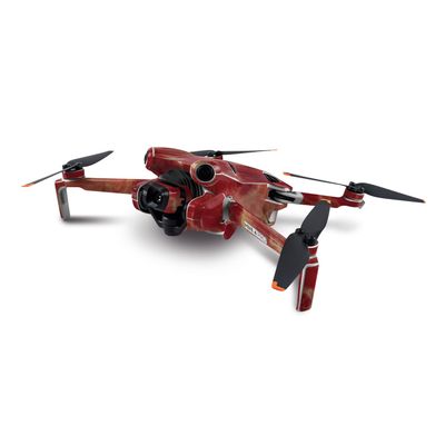 MightySkins Skin Compatible with DJI Mini 4 Pro - Crimson Marble | Protective, Durable, and Unique Vinyl Decal wrap Cover | Easy to Apply, Remove, and Change Styles