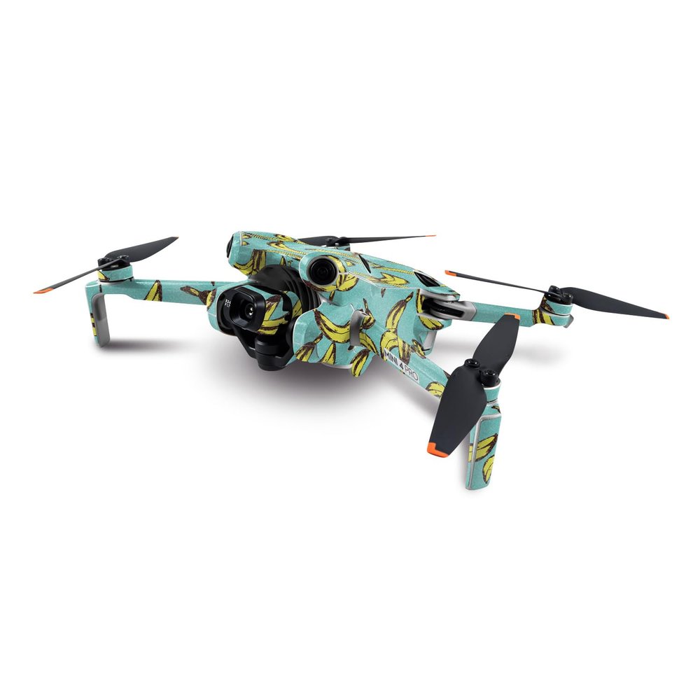 MightySkins Glossy Glitter Skin Compatible with DJI Mini 4 Pro - Bananas | Protective, Durable High-Gloss Glitter Finish | Easy to Apply, Remove, and Change Styles