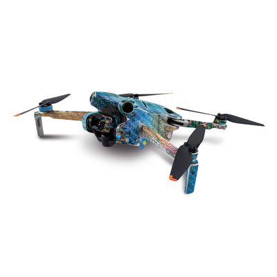 MightySkins Carbon Fiber Skin Compatible with DJI Mini 4 Pro - Tropical Resort | Protective, Durable Textured Carbon Fiber Finish | Easy to Apply
