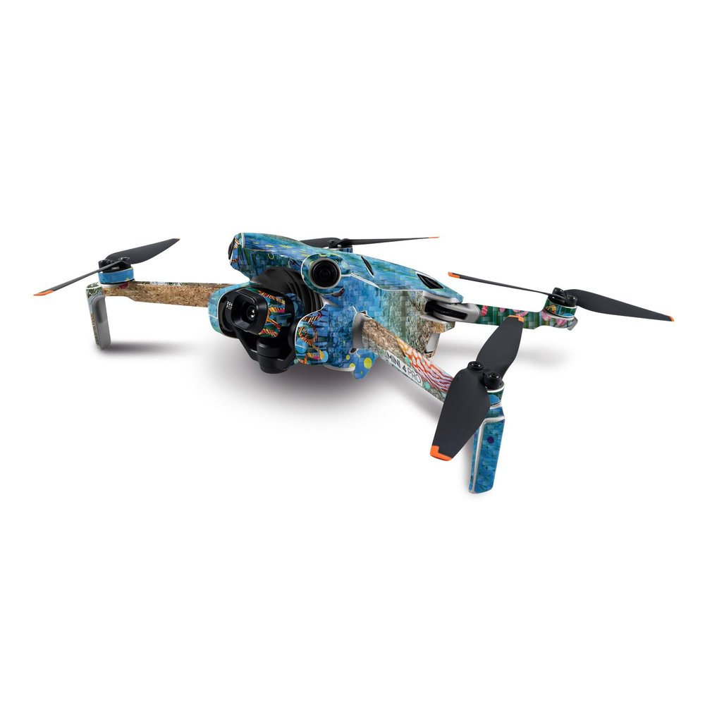 MightySkins Carbon Fiber Skin Compatible with DJI Mini 4 Pro - Tropical Resort | Protective, Durable Textured Carbon Fiber Finish | Easy to Apply