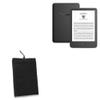BoxWave Case Compatible with Amazon Kindle (11th Gen 2022) - Velvet Pouch, Soft Velour Fabric Bag Sleeve with Drawstring - Jet Black view 1