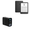 BoxWave Charger Compatible with Amazon Kindle (11th Gen 2022) - PowerDisplay PD Wall Charger (65W), GaN 65W Powerful Folding Plug LCD Display - Jet Black view 1