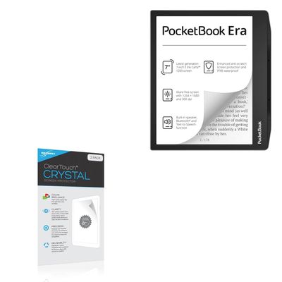 BoxWave Screen Protector Compatible with Pocketbook Era - ClearTouch Crystal (2-Pack), HD Film Skin - Shields from Scratches