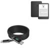 BoxWave Cable Compatible with Amazon Kindle (11th Gen 2022) - PowerDisplay PD Cable (6ft) - USB-C to USB-C (100W), LED Wattage Info Extra Long Braided Nylon - Jet Black view 1