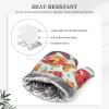 Funny Fishes Oven Mitts and Pot Holders 2 PCS for Kitchen Heat Resistant Non Slip Oven Gloves Hot Pads Funny Oven Mitt Potholder with Hanging Loop for Cooking Grilling Baking BBQ Kitchen Decor view 4