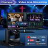 Chameye NDI PTZ Camera 20x Optical Zoom AI Auto Tracking (NDI HX3 Certified) HDMI PTZ Camera for Church Live Streaming, PoE PTZ Controller Keyboard, NDI PTZ Bundle C720Nx2+E300 (K220N) view 3