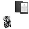 BoxWave Case Compatible with Amazon Kindle (11th Gen 2022) - Zebra Plush SlipSuit, Animal Print Padded Soft Sleeve view 1