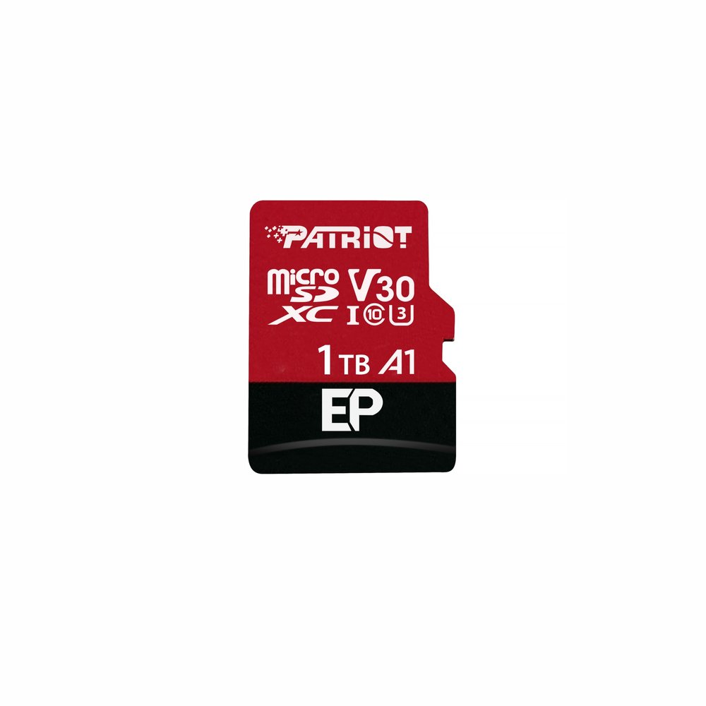 Patriot Memory EP Series 1TB Micro SDXC V30 A1 UHS-I U3 4K UHD Memory Card - with SD Adapter - PEF1TBEP31MCX
