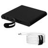 20Pcs Nearockle Reusable Cable Ties, Adjustable Silicone Cord Organizer Small Zip Ties for Charging Cords Earphone Computer Wire, Office Desk Cable Management Travel Accessories(Black) view 1