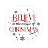 UTF4C Bubble Set of 30 Round Red Christmas Letter Print Vinyl Stickers for Scrapbook, Cards, Gifts, Packages view 2
