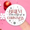 UTF4C Bubble Set of 30 Round Red Christmas Letter Print Vinyl Stickers for Scrapbook, Cards, Gifts, Packages view 3