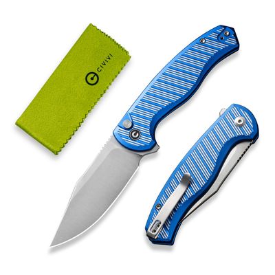 CIVIVI Stormhowl Pocket Knife, Folding Knife with 3.3" Nitro-V Steel Blade Stylish Aluminum Handle Flipper and Button Opener Cool Knife for Gift,EDC C23040B-2