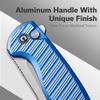 CIVIVI Stormhowl Pocket Knife, Folding Knife with 3.3" Nitro-V Steel Blade Stylish Aluminum Handle Flipper and Button Opener Cool Knife for Gift,EDC C23040B-2 view 3