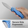 CIVIVI Stormhowl Pocket Knife, Folding Knife with 3.3" Nitro-V Steel Blade Stylish Aluminum Handle Flipper and Button Opener Cool Knife for Gift,EDC C23040B-2 view 4