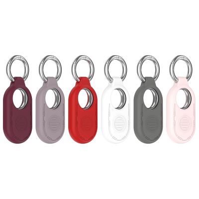 Silicone Protective Case Compatible with Samsung Galaxy SmartTag 2 Case Keychain Protector Cover Skin Bumper Sleeve Rugged Armor for Galaxy Smart Tag 2 Tracker for Dog Collar,6 Pack