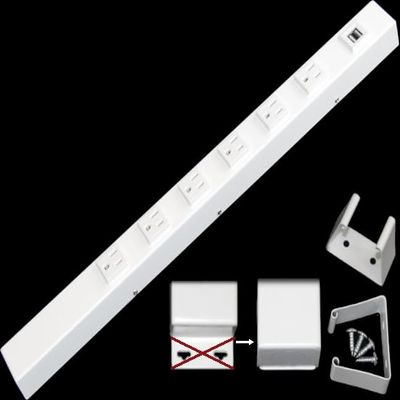 20 Hardwired Power Strip (NO Power Cord), 6 Vertical Outlets (NOT Tamper Resistant), NO Ears (Without mounting tabs), 15A (NOT a 20 Amp Unit), USB, White