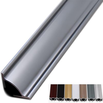 RAKKYO Cable Cover, Grey Aluminum Cord Cover for Wall Corner/Ceiling, Reusable Adhesive Decorative Raceway Cable Protector, Custom Size, 1.45m(57 Inch) Long (Size : 1 Cable)