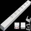 20 Hardwired Power Strip (NO Power Cord), 6 Vertical Tamper Resistant Outlets (NEMA 5-15R - NOT 20Amp), NO Ears (Without mounting tabs on Both Ends), White view 1